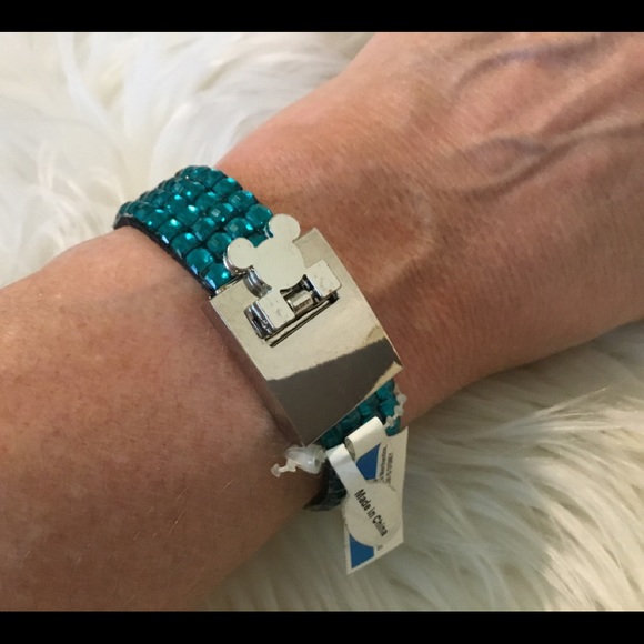 Disney Blue Rhinestone Bracelet NWT - Picture 6 of 8